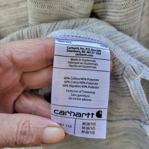 Carhartt Norwalk Hoodie Womens Medium Gray Sweatshirt Pullover Slightly Fitted - Picture 2 of 8